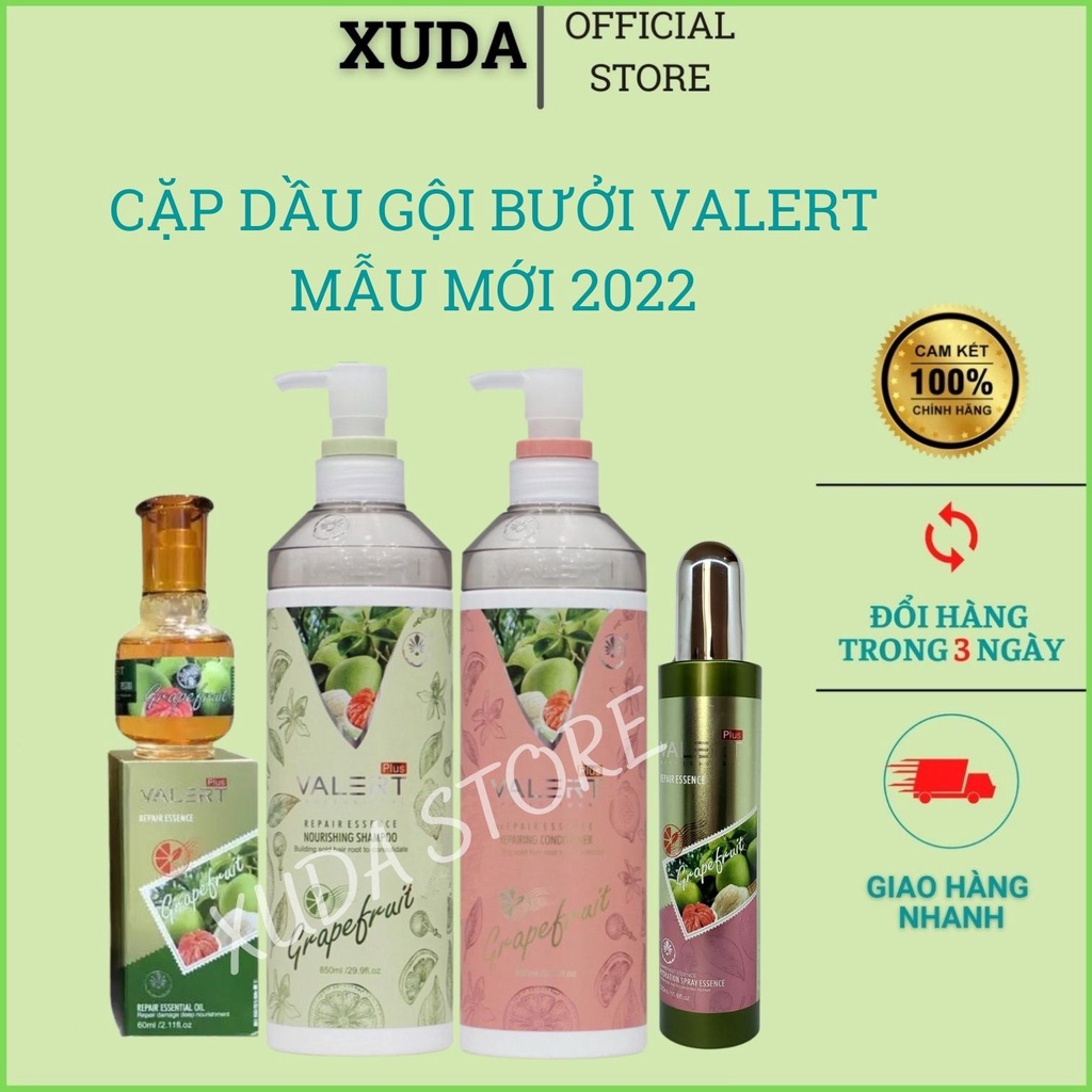 Dầu gội bưởi Xudastore dầu gội bưởi valert plus grapefruit 850ml chống rụng tóc phục hồi tóc hư tổn