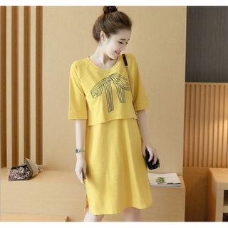 Váy bầu cho con bú cotton đẹp!