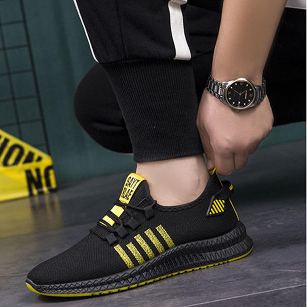 Giày Sneaker Nam TKTMS33 Giày Thể Thao Nam Vải Lướí Thoáng Khí Phối Sọc Đế Mêm Êm Chân Chính Hãng TKT STORE Size (39-43 | BigBuy360 - bigbuy360.vn