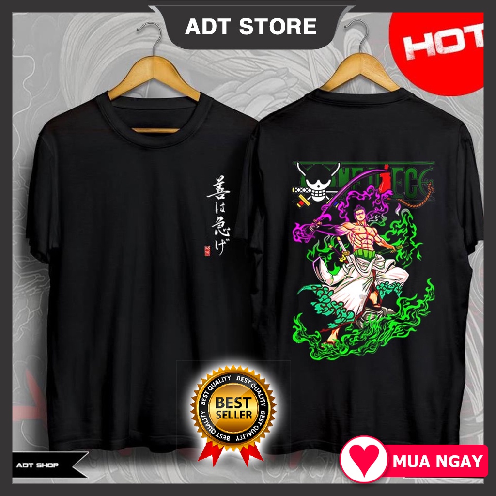 Áo thun Anime One Piece Roronoa Zoro Thợ săn hải tặc, Siêu Ngầu, Cực chất 2022 giá siêu rẻ