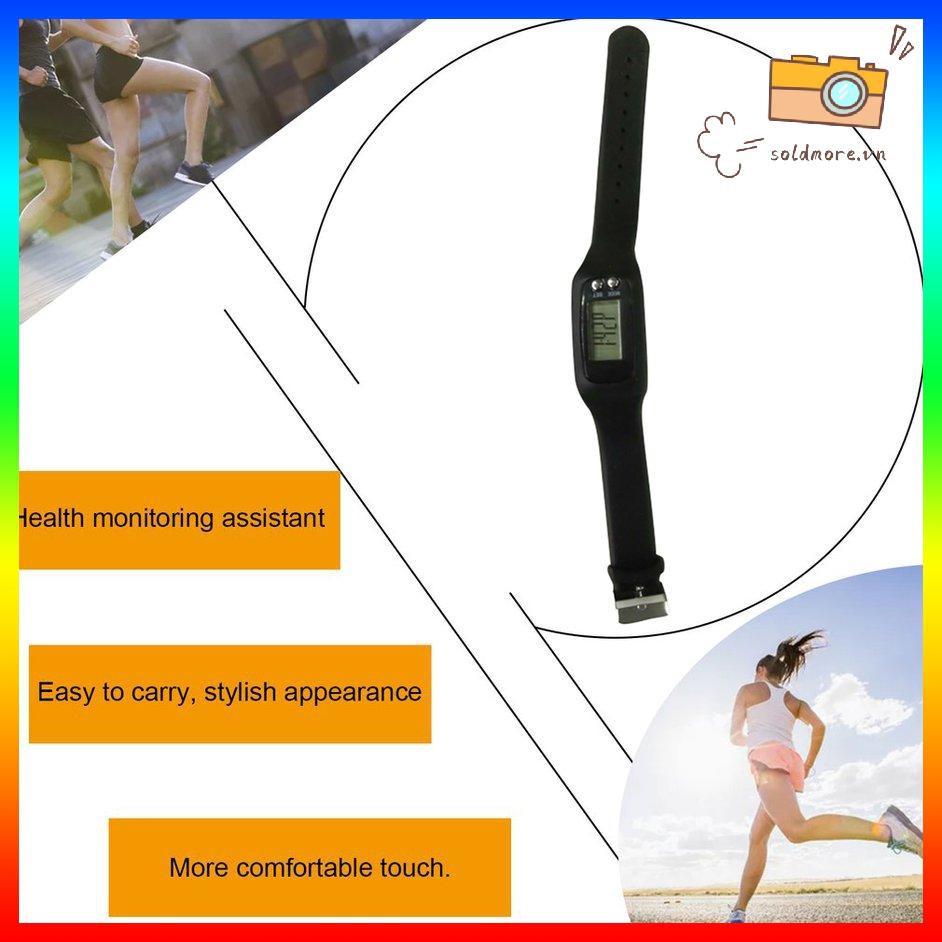 Đồng Hồ Đếm Bước Chân Thể Thao Chất Liệu Silicon