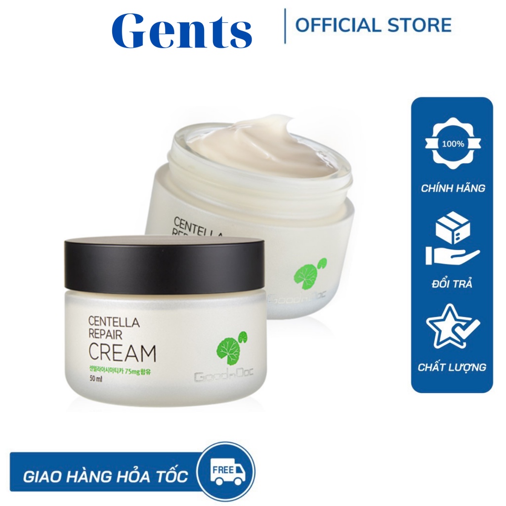 KEM DƯỠNG ẨM, PHỤC HỒI DA RAU MÁ GOODnDOC CENTELLA REPAIR CREAM GentsOfficialStore