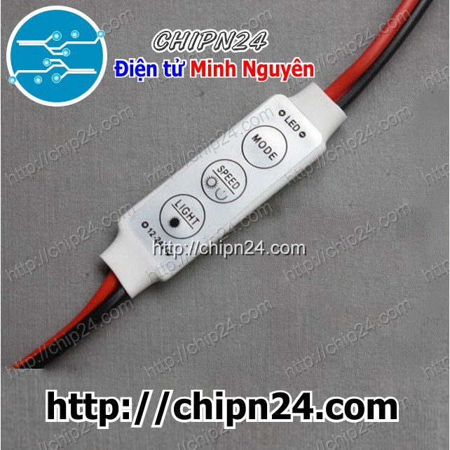 [1 pcs] (A8) Bo Chớp Mini 8 Chế Độ Chớp Dùng Đèn Led 5V12V24V