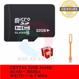 Thẻ nhớ MicroSD 32GB Class 10 tốc độ Read-Write 20MB/s-16.5MB/s tặng đèn led siêu sáng trị giá 99K 1000000395+1000000558