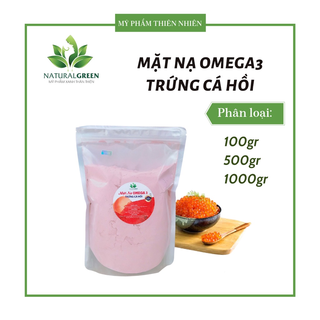 500gr Mặt nạ omega 3 trứng cá hồi bổ sung collagen cho da săn chắc, cải thiện tone da