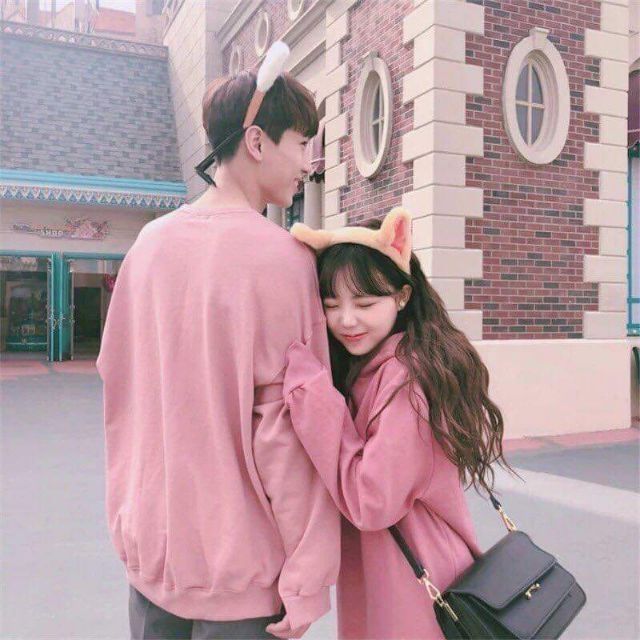 ÁO SWEATER BASIC PINK HỒNG TRƠN UNISEX