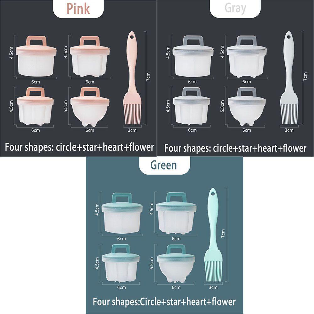 LEISURE Set 4 Khuôn Hấp Trứng Kèm Nắp Đậy Tiện Lợi