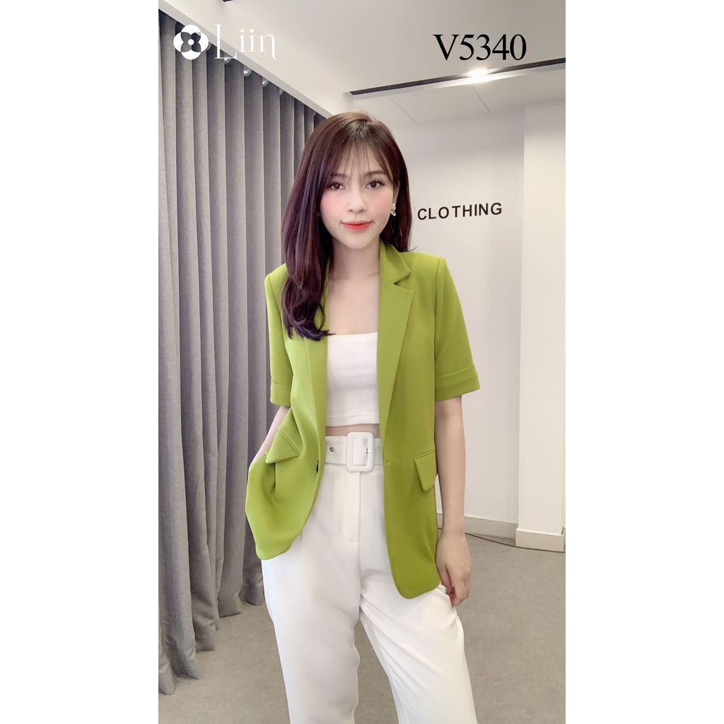 Áo Vest ngắn tay cao cấp màu Xanh Nõn Chuối chất vải dày dặn, kiểu dáng thời thượng Liin Clothing V5340 | BigBuy360 - bigbuy360.vn