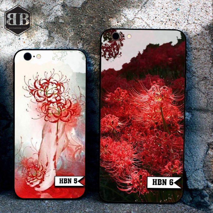 Ốp lưng kính cường lực iphone 6 / 6s / 6 plus / 6s plus in hình hoa bỉ ngạn