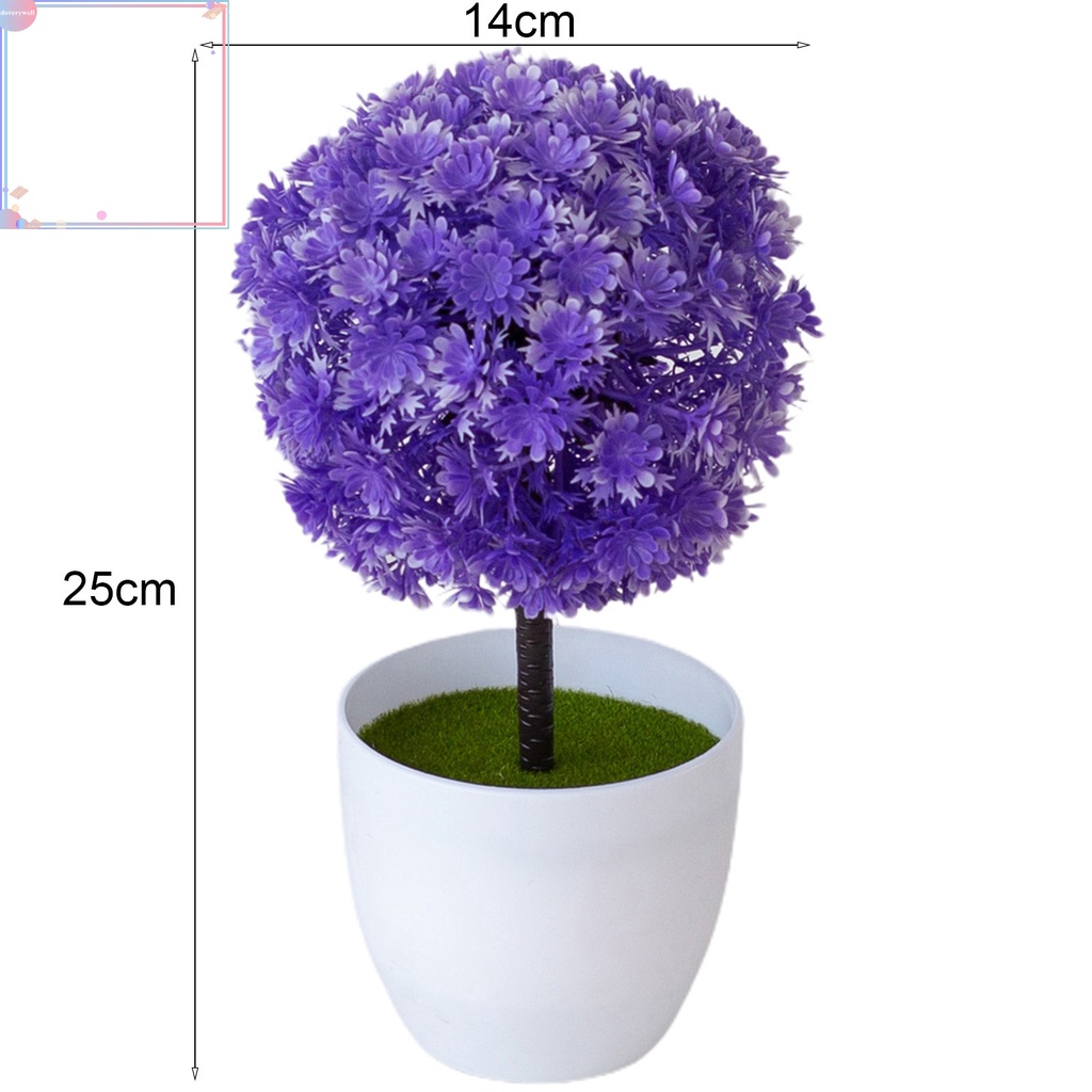 Chậu cây bonsai giả nhiều màu sắc trang trí văn phòng