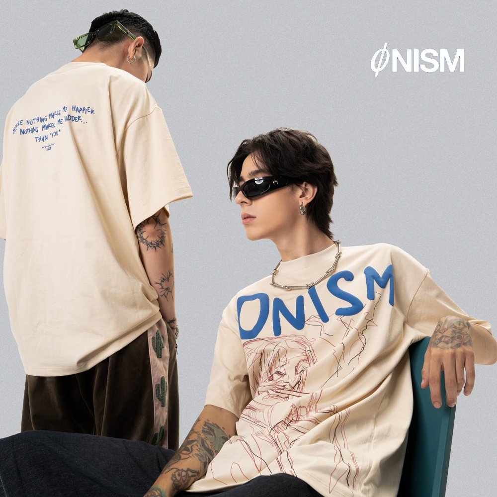 Áo thun unisex Sadder màu nude - Basic tee Onism