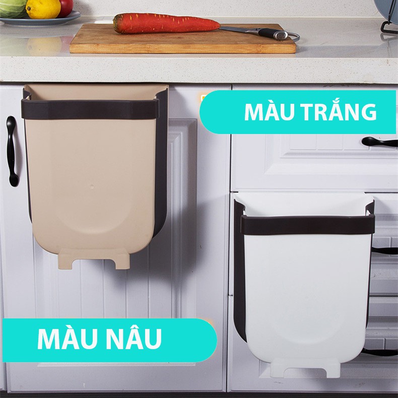 Thùng Đựng Rác Gấp Gọn  Thông Minh Cho Gia Đình Luôn Sạch Sẽ, Có Thể Treo Hoặc Để Sàn