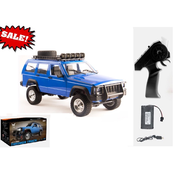 Xe ô tô bán tải điều khiển từ xa Through Truck MN78 RTR  địa hình MN 78 chạy 2 cầu 4WD có xi nhan, đèn led, mở được cửa
