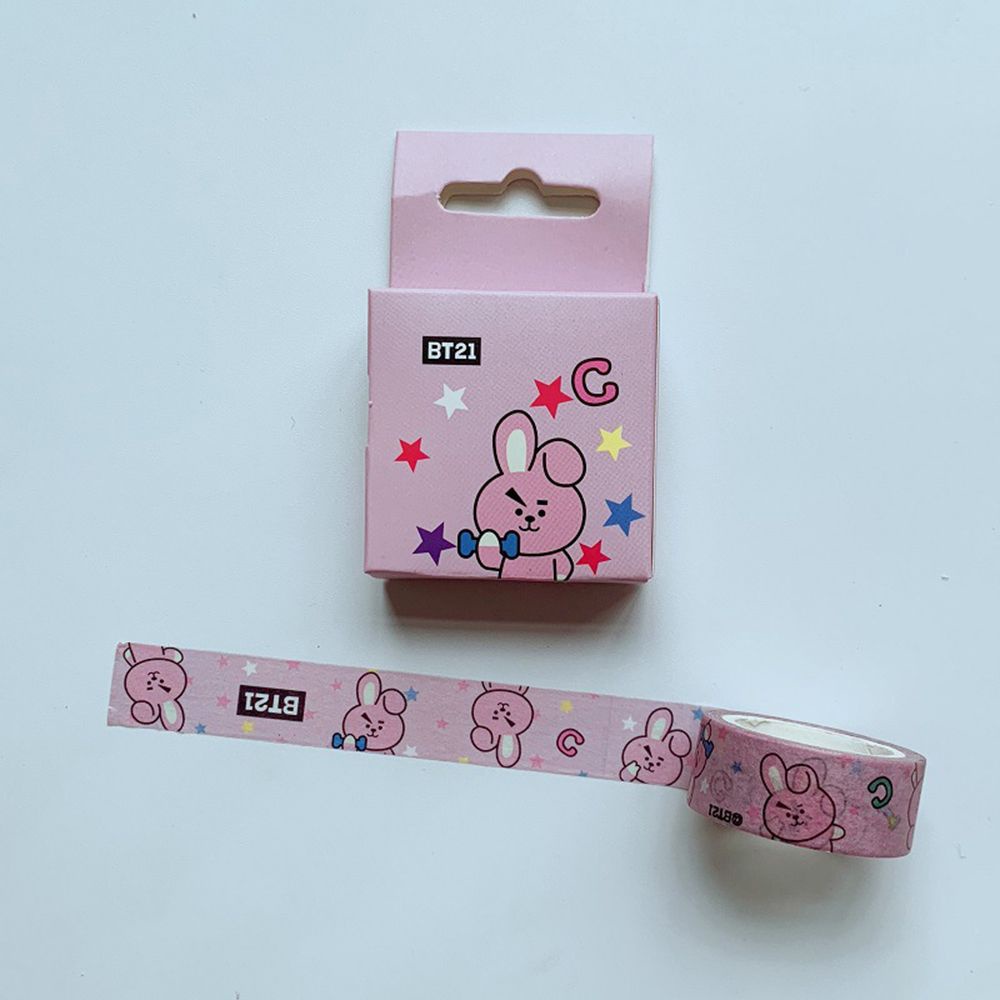 Cuộn Băng Keo Washi In Họa Tiết Bt21 Bts Bền Không Độc Hại An Toàn Cho Trang Trí Sổ Lưu Niệm