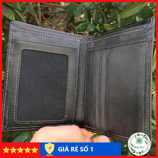 Bóp ví nam da bò thật cao cấp dáng ví đứng sang trọng - VDN002