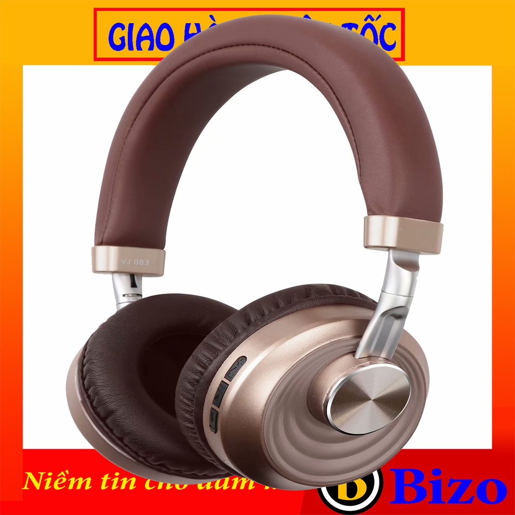 Tai nghe bluetooth chụp tai VJ 083 siêu bass, tai nghe chụp tai có mic sang trọng, thiết kế cao cấp thời thượng - BH 12T