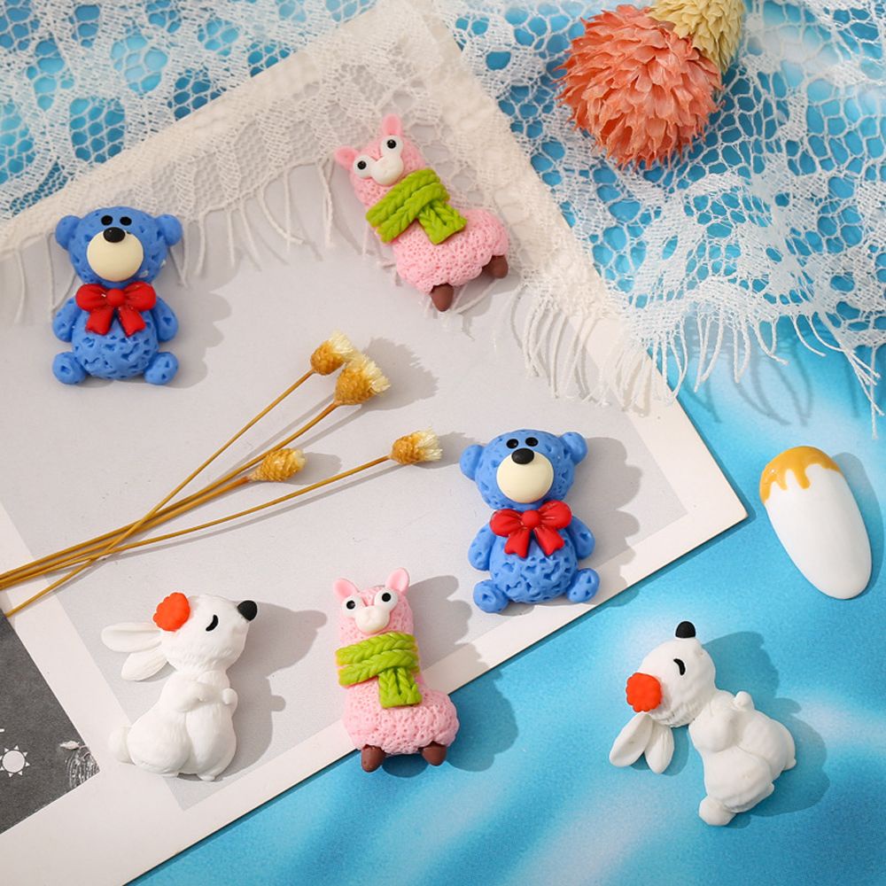 [Hàng mới về] Phụ kiện trang trí móng nghệ thuật động vật hoạt hình 3D dễ thương