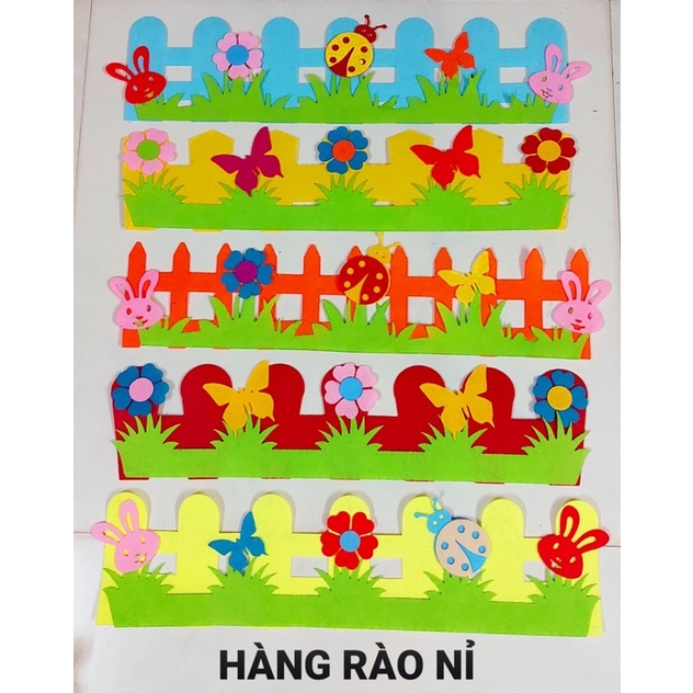 Hàng rào nỉ - dài 50cm - Trang trí trường mầm non