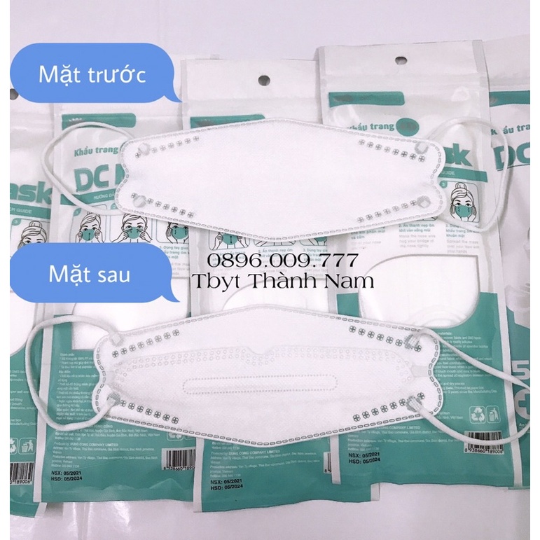 Khẩu trang 4D Kháng Khuẩn DC Mask Set 10 Cái Vào 1 Gói