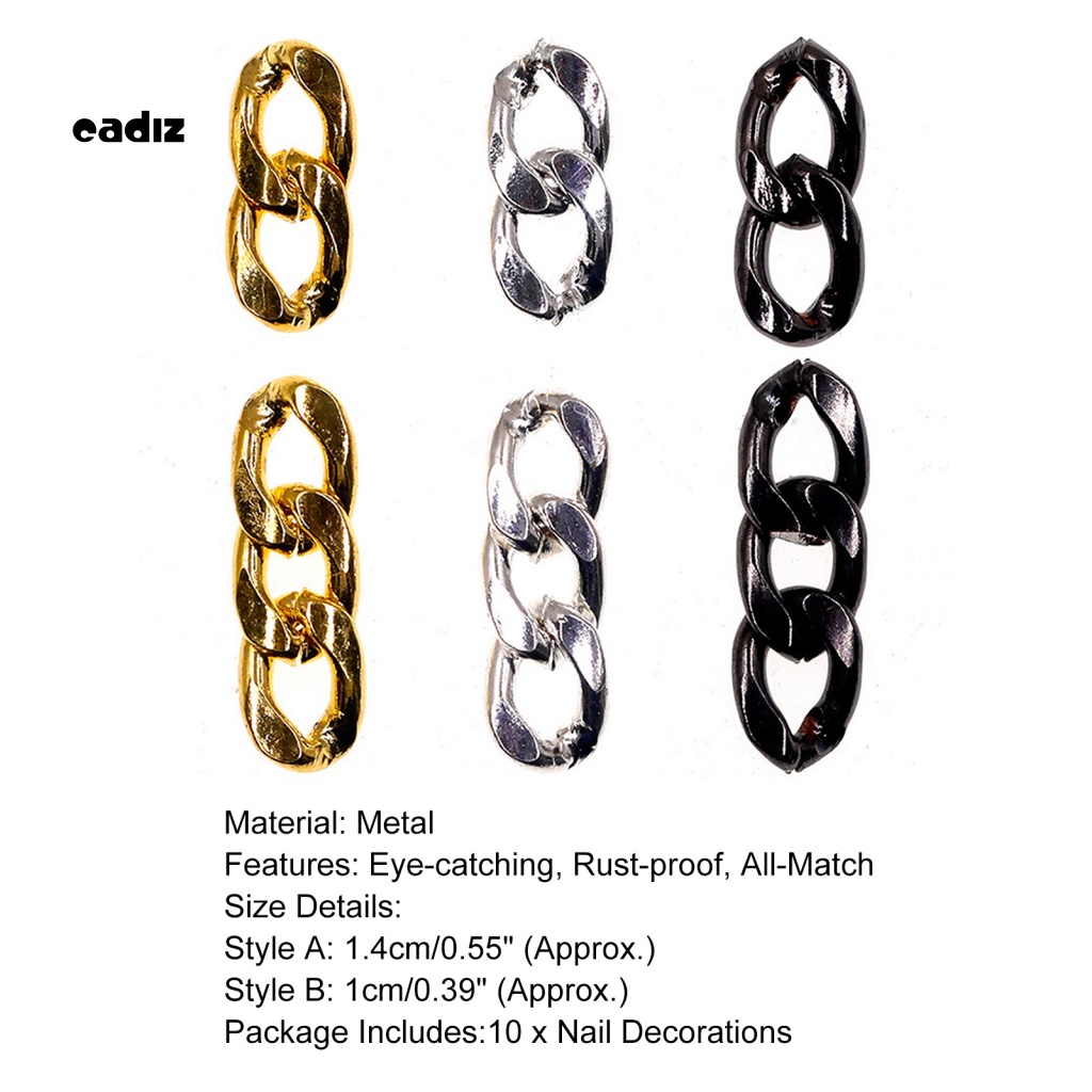 Chuỗi Dây Xích 3D Lấp Lánh Trang Trí Móng Tay DIY