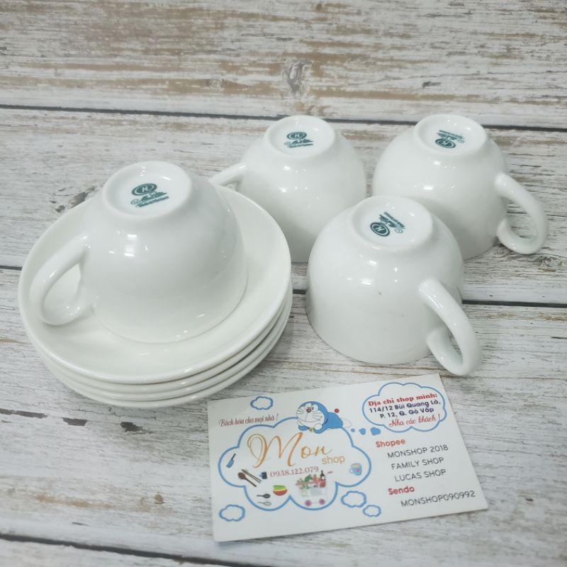 ?☕Tách Trà Sứ / Dĩa Lót Tách?? Hàng Sứ Trắng Minh Châu?