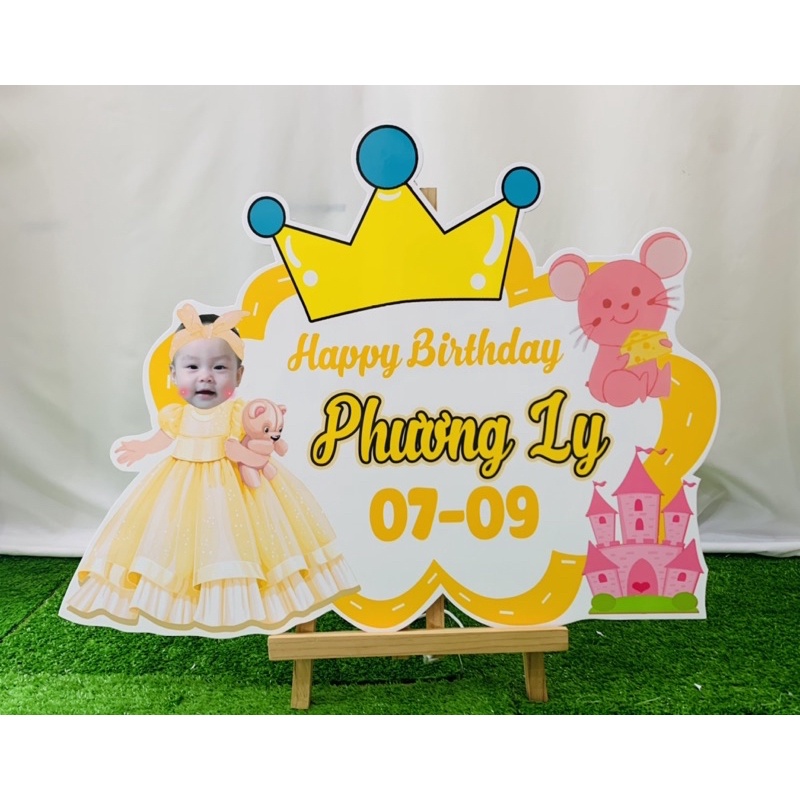 Mẫu thiết kế riêng cho bé BÔNG _HN_FREE THIẾT KẾ THEO CHỦ ĐỀ, Set Chibi sinh nhật bé gái.