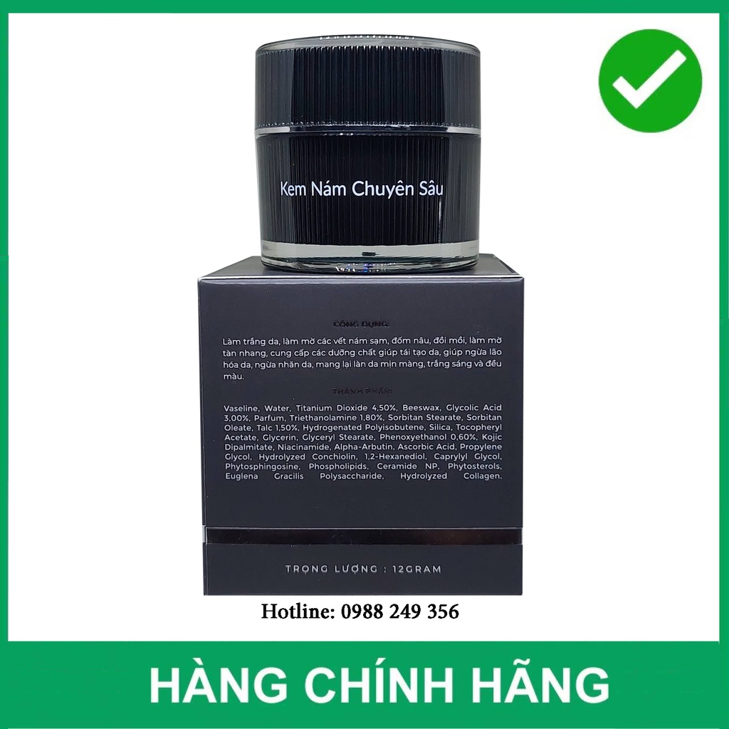 KEM NÁM CHUYÊN SÂU NGỌC TRAI ĐEN 12G