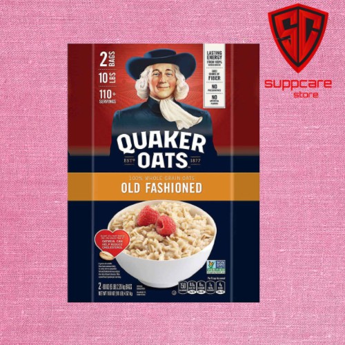 Quaker Oats Old Fashion - Yến Mạch Nguyên Hạt 4,5 kg - Chính Hãng