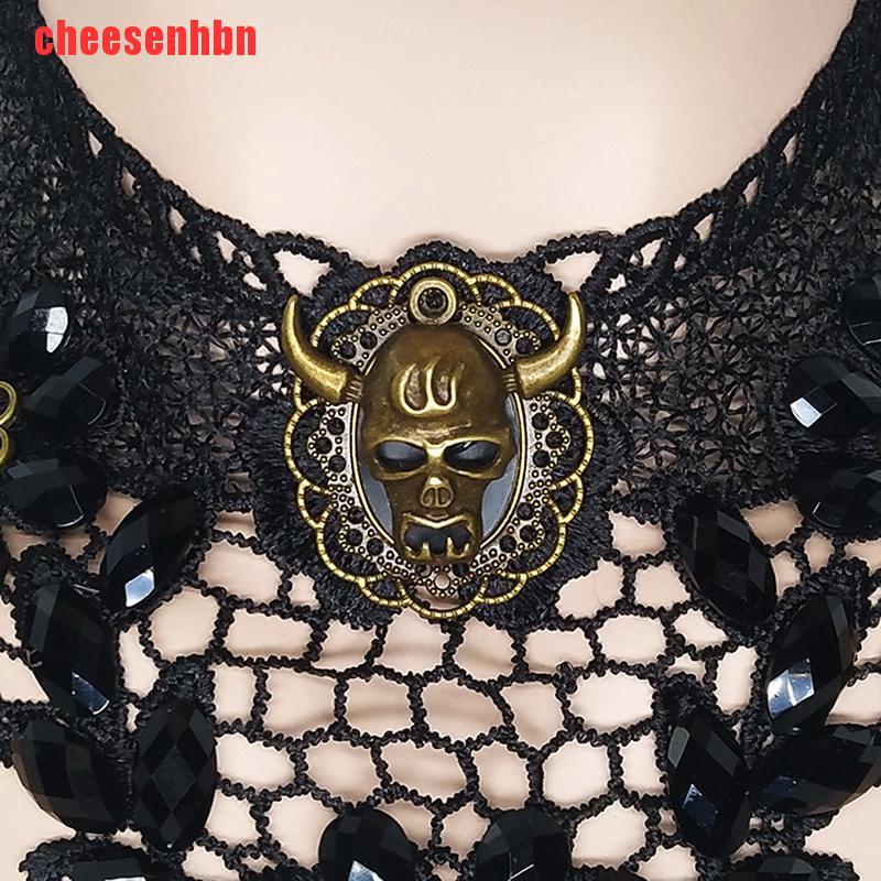 [cheesenhbn]Women Black Lace Necklace Collar Choker Victorian Vintage Gothic Chain Pendant