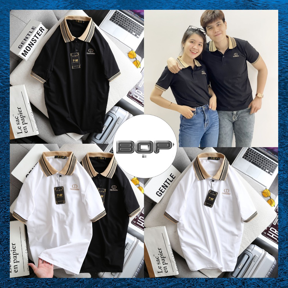 Thun nam có cổ Polo Cotton 4 chiều, Dễ Thoát Mồ Hôi, Mềm Mịn