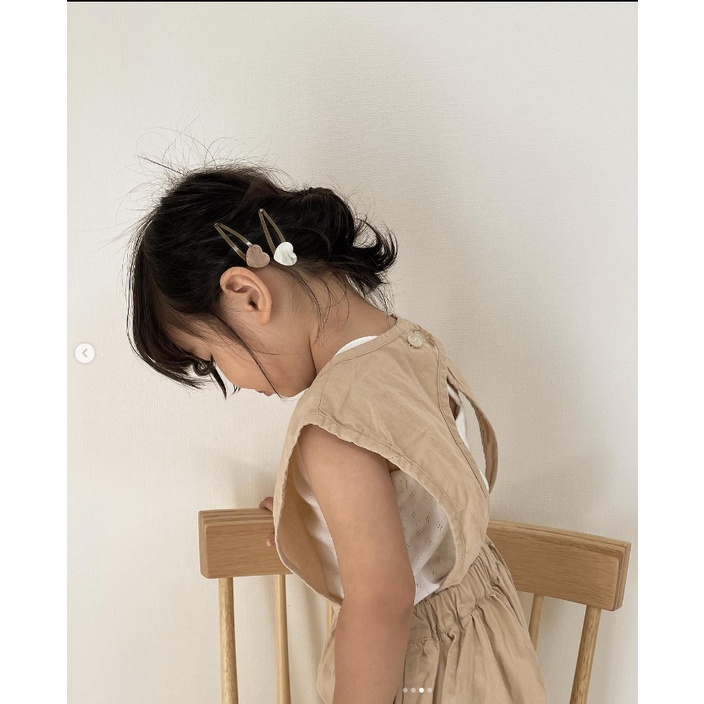 Jumpsuit cutout độc đáo bé gái made in Korea trơn và hoa nhí Hàn Quốc thời trang trẻ em BABYKOREA