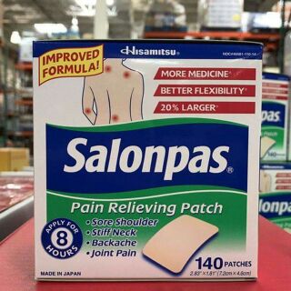Cao dán trị đau nhức salonpas pain relieving patch của mỹ