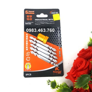 Bộ đầu bắt vít có nam châm kapusi - vĩ 5 cái 7180