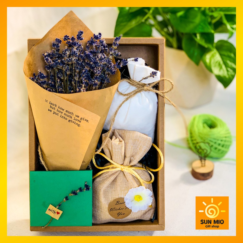 Set quà handmade độc đáo tặng bạn gái, bạn thân Purple Gift Box (Tặng thiệp mini)