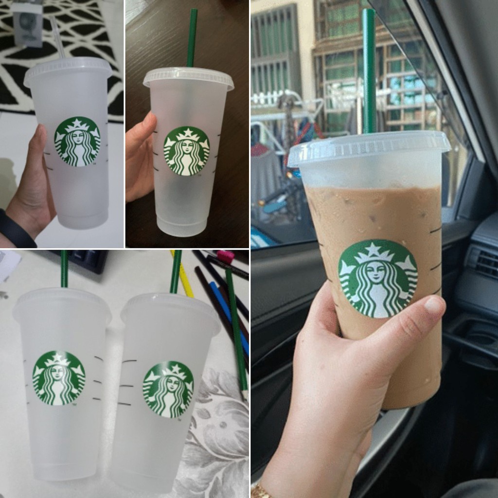Cốc Nhựa Đựng Nước Ép Starbucks Thay Đổi Màu Sắc Có Thể Tái Sử Dụng 709ml