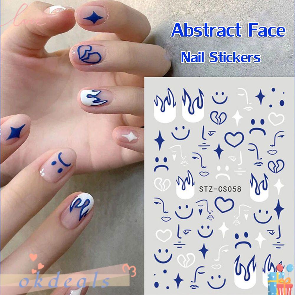 Hình Dán Trang Trí Móng Tay Họa Tiết Chàng Trai Cá Tính DIY