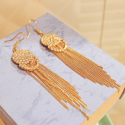 Khuyên Tai Chuỗi Tua Rua