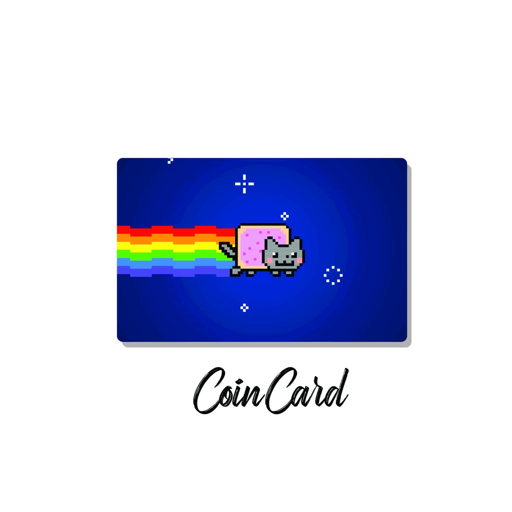 NYAN CAT (Sticker / Miếng dán Thẻ ATM ,Thẻ Ghi nợ, Tín dụng)  | Dán thẻ ATM CoinCard