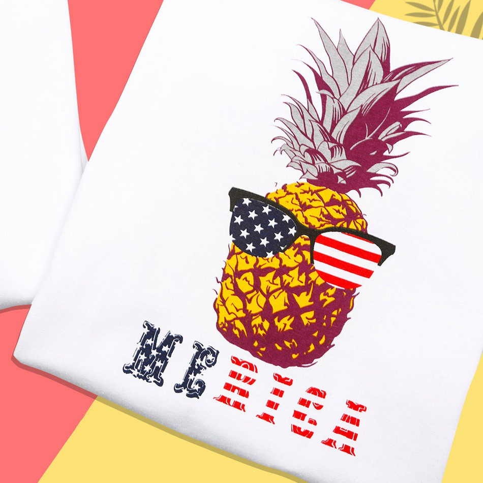 Áo gia đình Familylove - Mẫu Áo gia đình TRÁI THƠM Merica cờ Mỹ