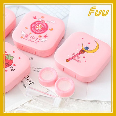 (Đọc kĩ mô tả) Hộp đựng lens kính áp tròng Sakura Thủ Lĩnh Thẻ Bài, Thủy Thủ Mặt Trăng mẫu 1