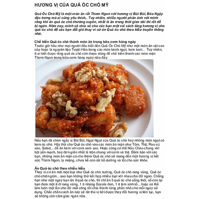 Óc chó Mỹ tách sẵn (Walnuts)