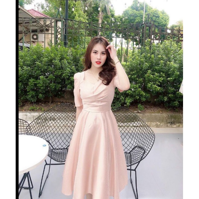 Váy Zamy màu hồng