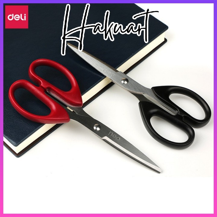 Kéo Deli Cắt Giấy Văn Phòng Tiện Lợi Lưỡi Sắc Bén - Họa Cụ Hakuart