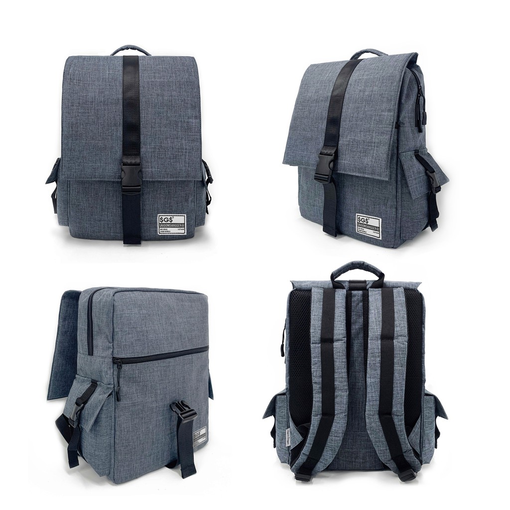 Balo Nắp Dài SAIGON SWAGGER® SGS Flapped BackpackNgăn Chống Sốc 15inch