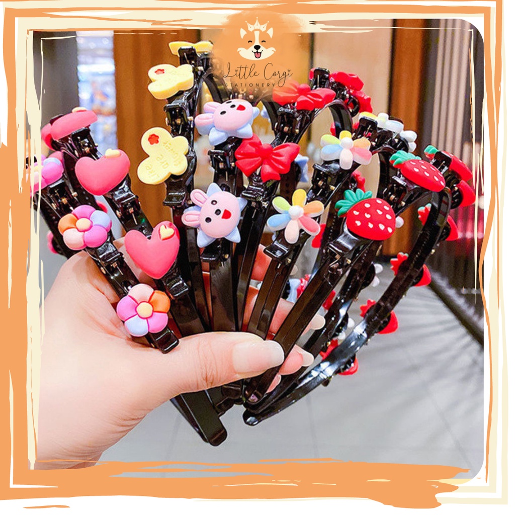 Cài tóc kẹp nhiều mẫu dễ thương cho bé - Bờm cài tóc gắn kẹp mỏ vịt hoạt hình cute