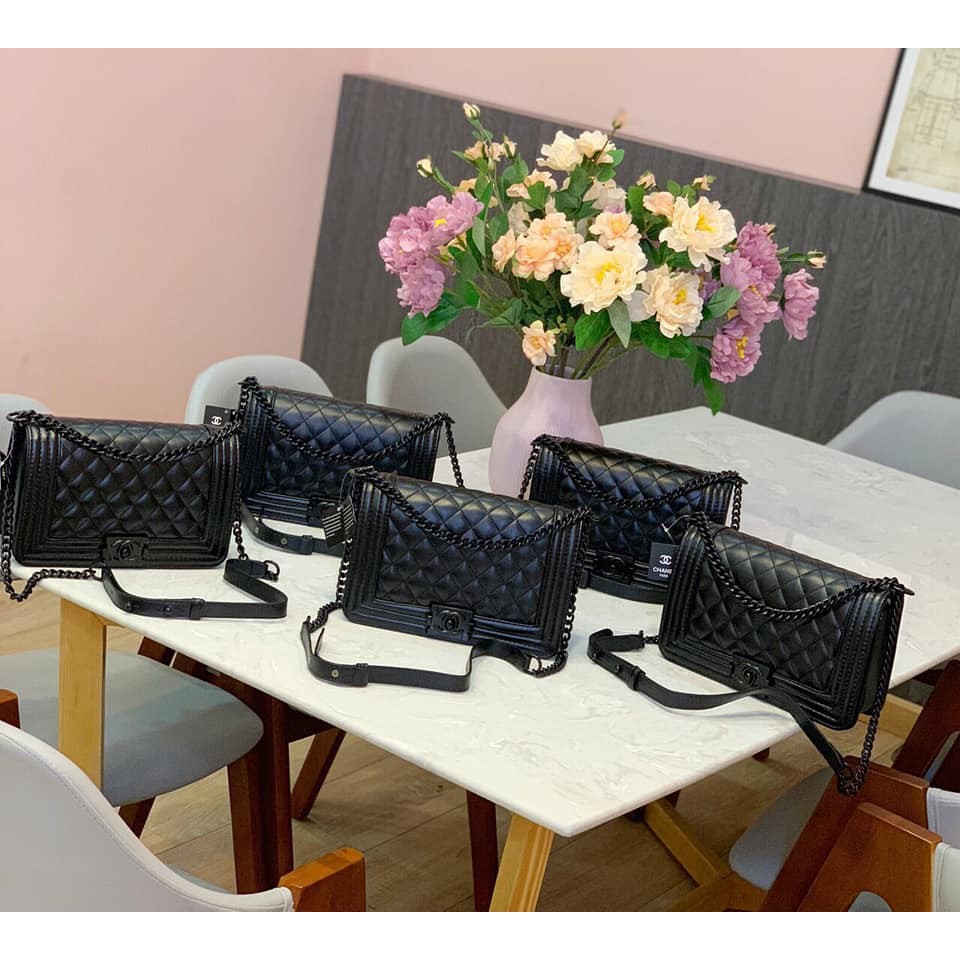 Túi boyy trơn full đen sz 20, 25 đẹp nhất