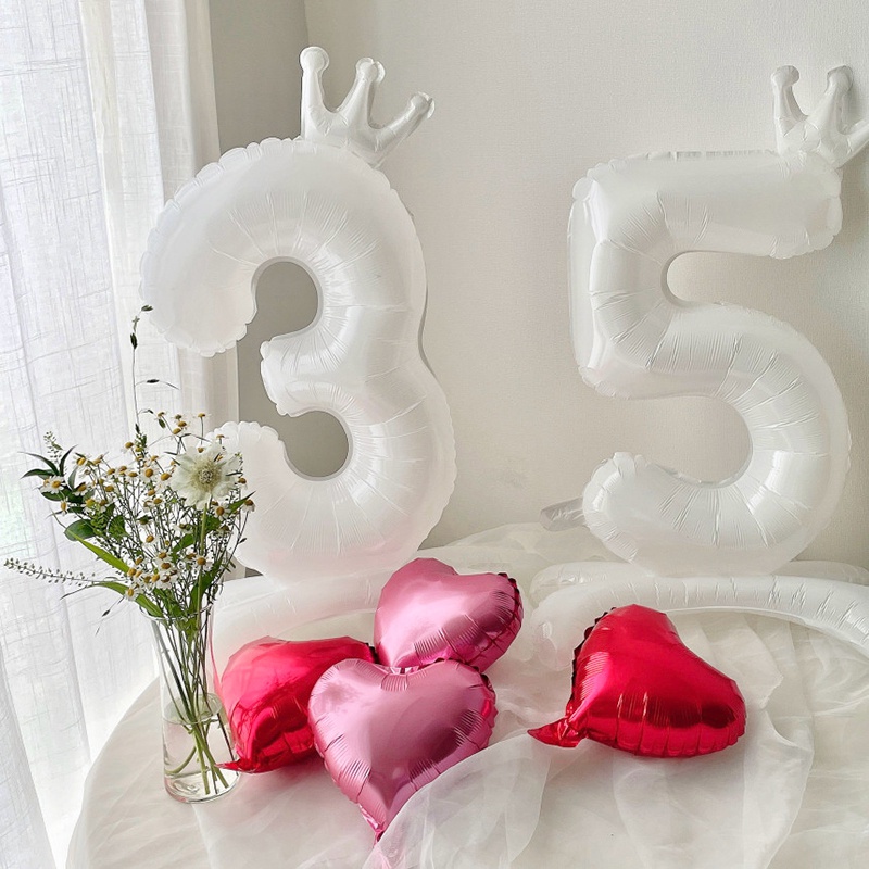 Bong Bóng Nhôm 32 Inch Hình Chữ Số Dùng Trang Trí Tiệc Sinh Nhật