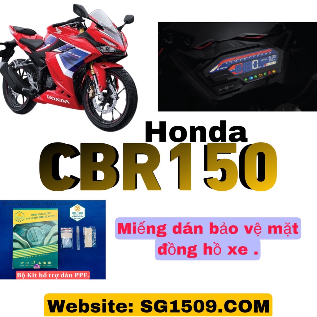 CBR150 PPF | miếng dán cường lực ppf xe CBR150  , chống trầy xước, giữ mới mặt đồng hồ, sg1509