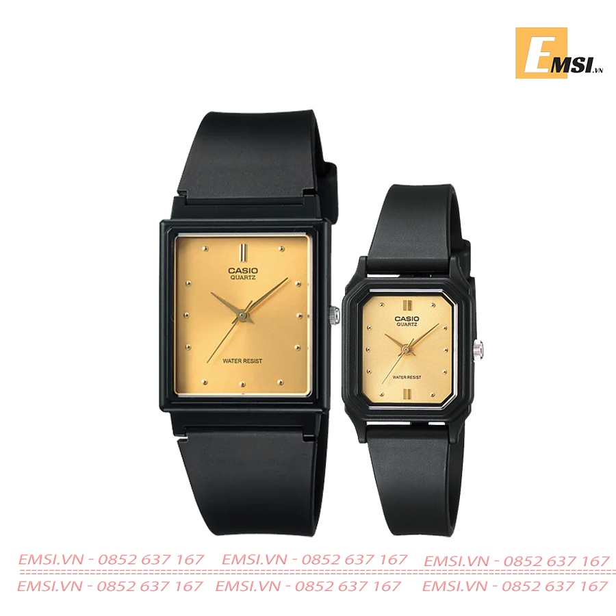 Đồng Hồ Cặp Đôi Casio MQ-38-9A & LQ-142E-9A Dây Nhựa - Mặt Chữ Nhật - Chống Nước EMSI.VN