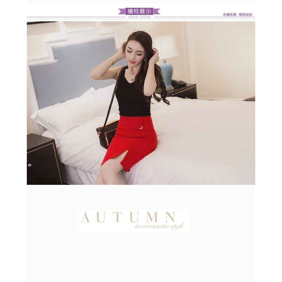 CHÂN VÁY XẺ TRƯỚC NGẮN TRÊN GỐI PHỐI PHỤ KIỆN | BigBuy360 - bigbuy360.vn